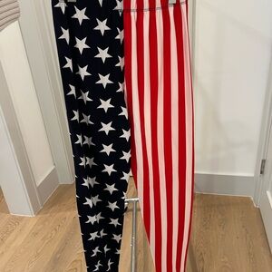 Patriotic Star and Stripe Leggings